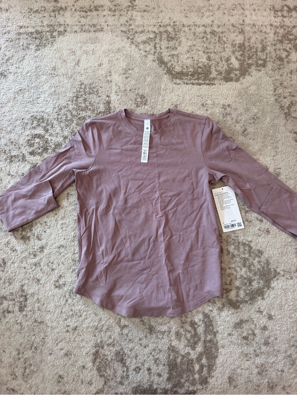 Women's Mauve Crewneck Long-Sleeve Top Lululemon
